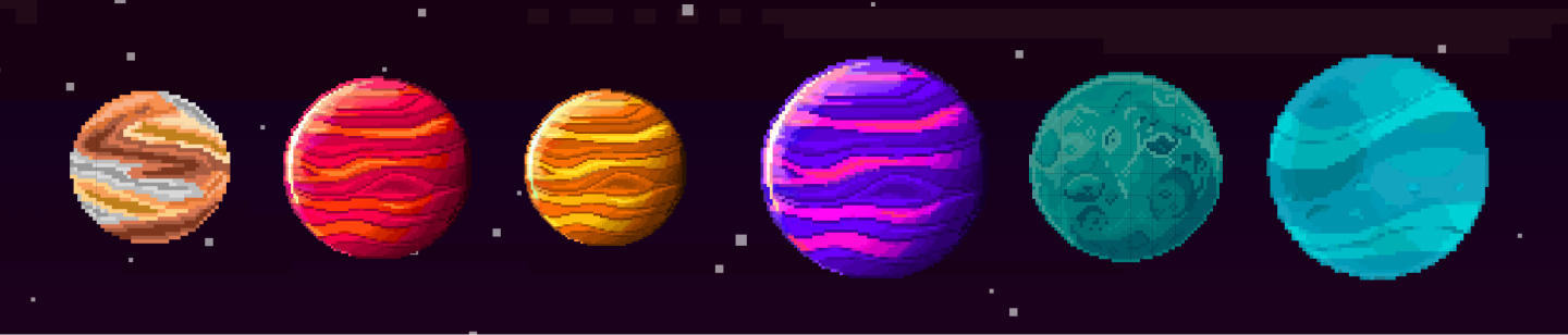 Space with Planets